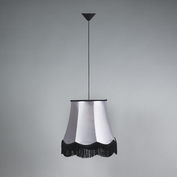 Retro hanglamp zwart met grijs 45 cm - Granny - Afbeelding 2