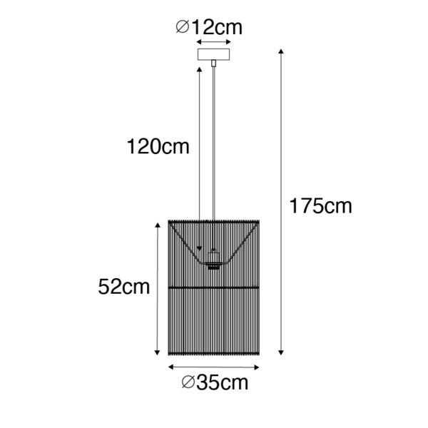 Scandinavische hanglamp bamboe - Natasja - Afbeelding 3