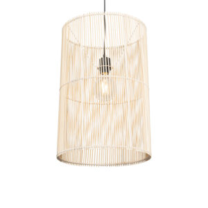 hanglampen Scandinavische hanglamp bamboe Natasja BamboeStaal Naturel Haal natuurlijke materialen in huis met deze hanglamp. Door te combineren staal en naturel