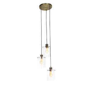 hanglampen Scandinavische hanglamp brons met glas Dome StaalGlas Brons Ben je op zoek naar een eyecatcher in Dan is de echt iets voor Hij mooi afgewerkt drie