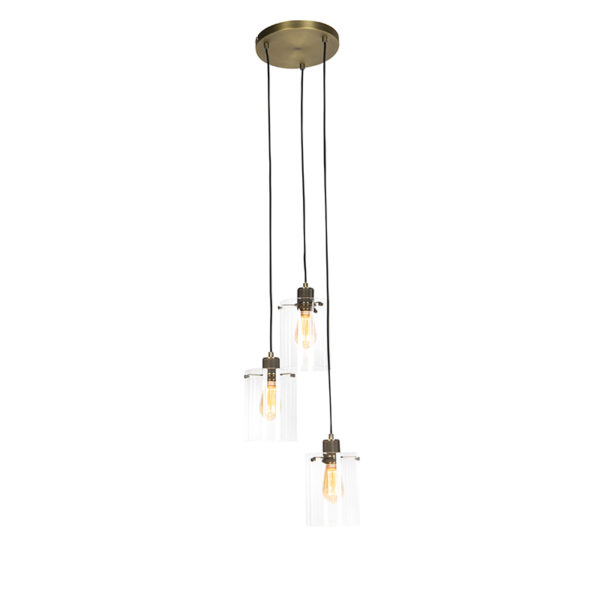 hanglampen Scandinavische hanglamp brons met glas Dome StaalGlas Brons Ben je op zoek naar een eyecatcher in Dan is de echt iets voor Hij mooi afgewerkt drie