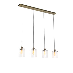 hanglampen Scandinavische hanglamp brons met glas Dome StaalGlas Brons Ben je op zoek naar een moderne eyecatcher in Dan is de echt iets voor Hij mooi afgewerkt