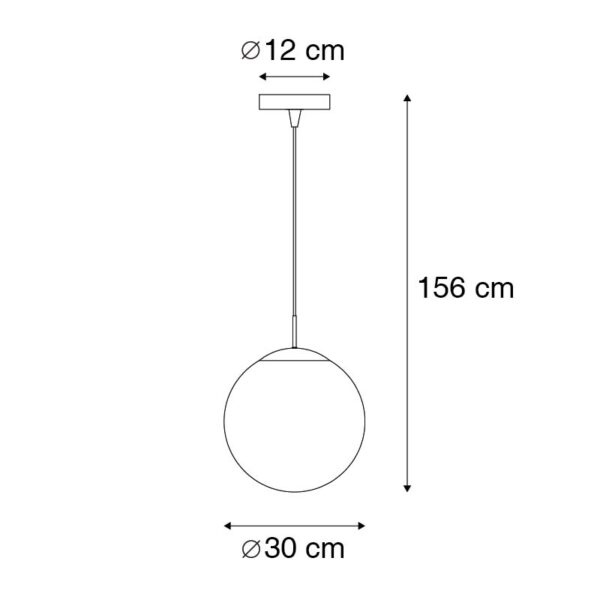 Scandinavische hanglamp chroom met helder glas - Ball 30 - Afbeelding 3