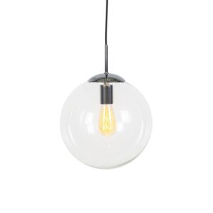 hanglampen Scandinavische hanglamp chroom met helder glas Ball 30 GlasMetaal Chroom Deze moderne past perfect in een Scandinavisch Leuk boven de eettafel of hal