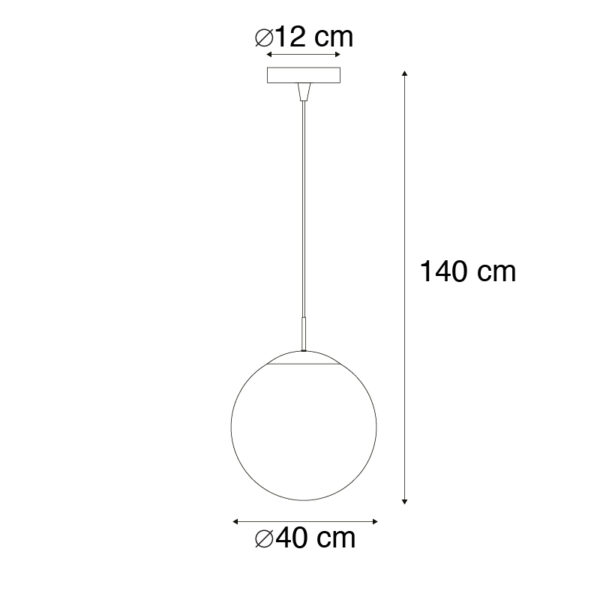 Scandinavische hanglamp koper met helder glas - Ball 40 - Afbeelding 3