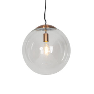 hanglampen Scandinavische hanglamp koper met helder glas Ball 40 GlasStaal Koper Deze moderne past perfect in een Scandinavisch Leuk boven de eettafel of hal.