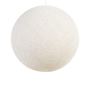 hanglampen Scandinavische hanglamp wit 80 cm Corda PapierStaal Wit Een leuke look in Dat kan met onze De bol is gemaakt van tot touw geweven papier en heeft een