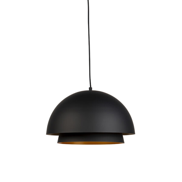 hanglampen Scandinavische hanglamp zwart met goud Claudius Metaal Zwart Als je op zoek bent naar een echte voor in jouw interieur dan is deze echt iets De