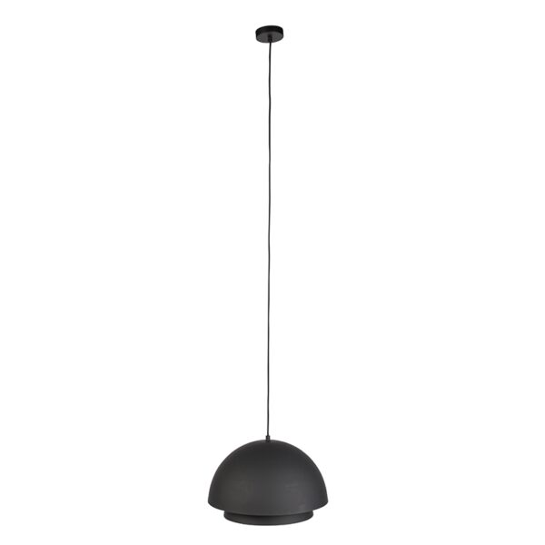 Scandinavische hanglamp zwart met wit 2-laags - Claudius - Afbeelding 2