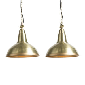 hanglampen Set van 2 art deco Goliath large Metaal Deze hanglamp is helemaal volgens de laatste trends. Een strak en simpel design maar toch heel De kap gemaakt