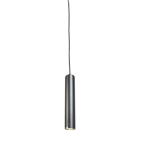 hanglampen Set van 2 design zwart Tuba small Metaal Zwart Deze hanglamp heeft een minimalistisch en strak in cilinder vorm. De uitstraling past helemaal de
