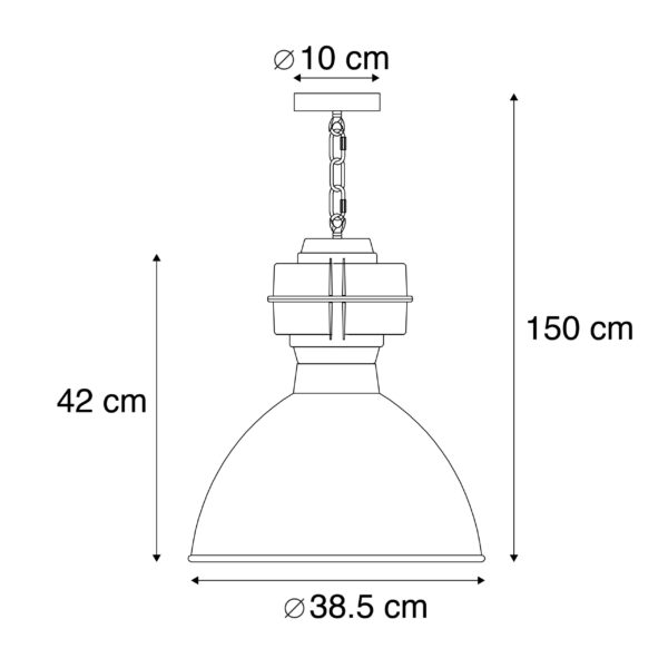Set van 2 industriële hanglampen klein mat wit - Sicko - Afbeelding 3