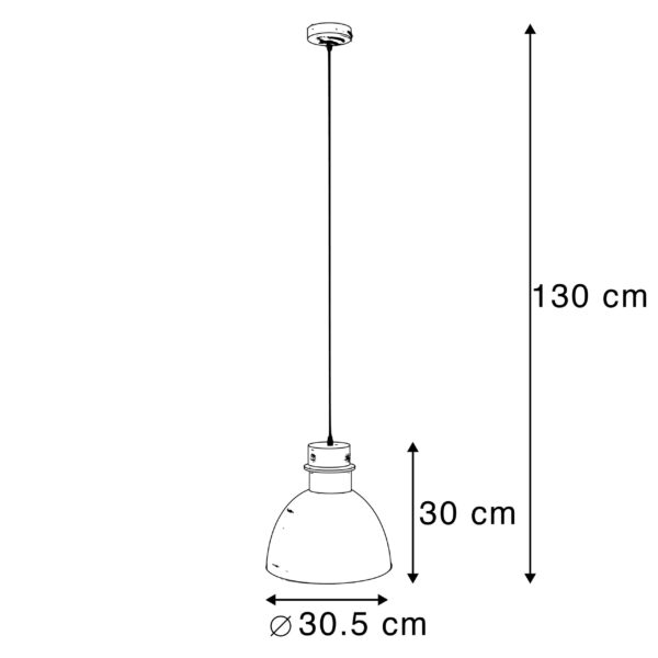 Set van 3 landelijke hanglampen grijs - Dory - Afbeelding 3