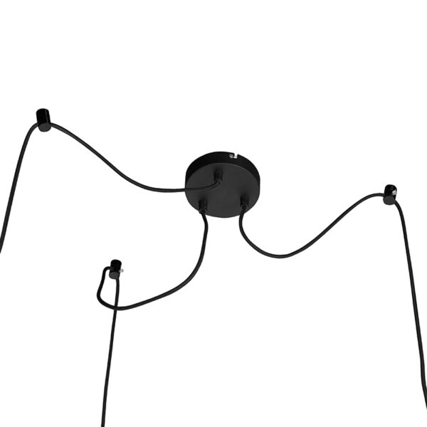 Set van 3 Scandinavische hanglampen zwart met goud - Depeche - Afbeelding 2