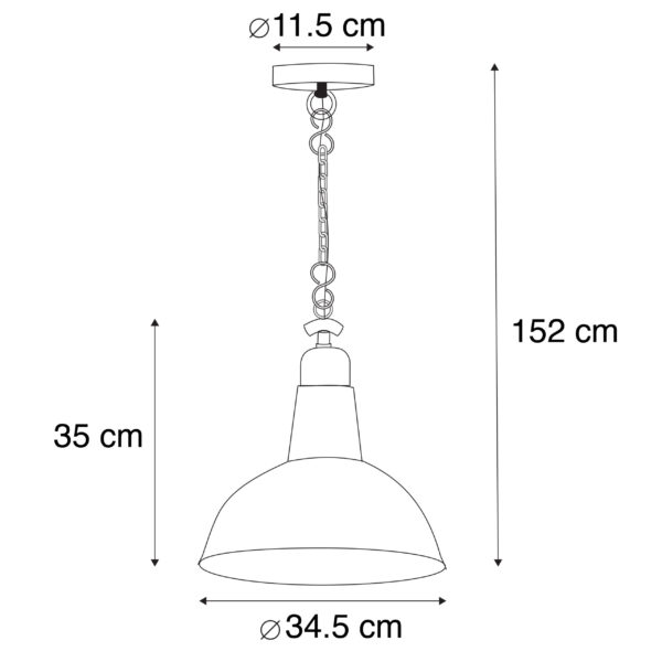 Set van 2 vintage hanglampen koper - Goliath large - Afbeelding 3