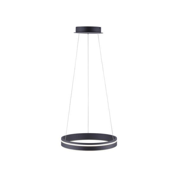 Smart hanglamp donkergrijs 40 cm met afstandsbediening - Ronith - Afbeelding 2