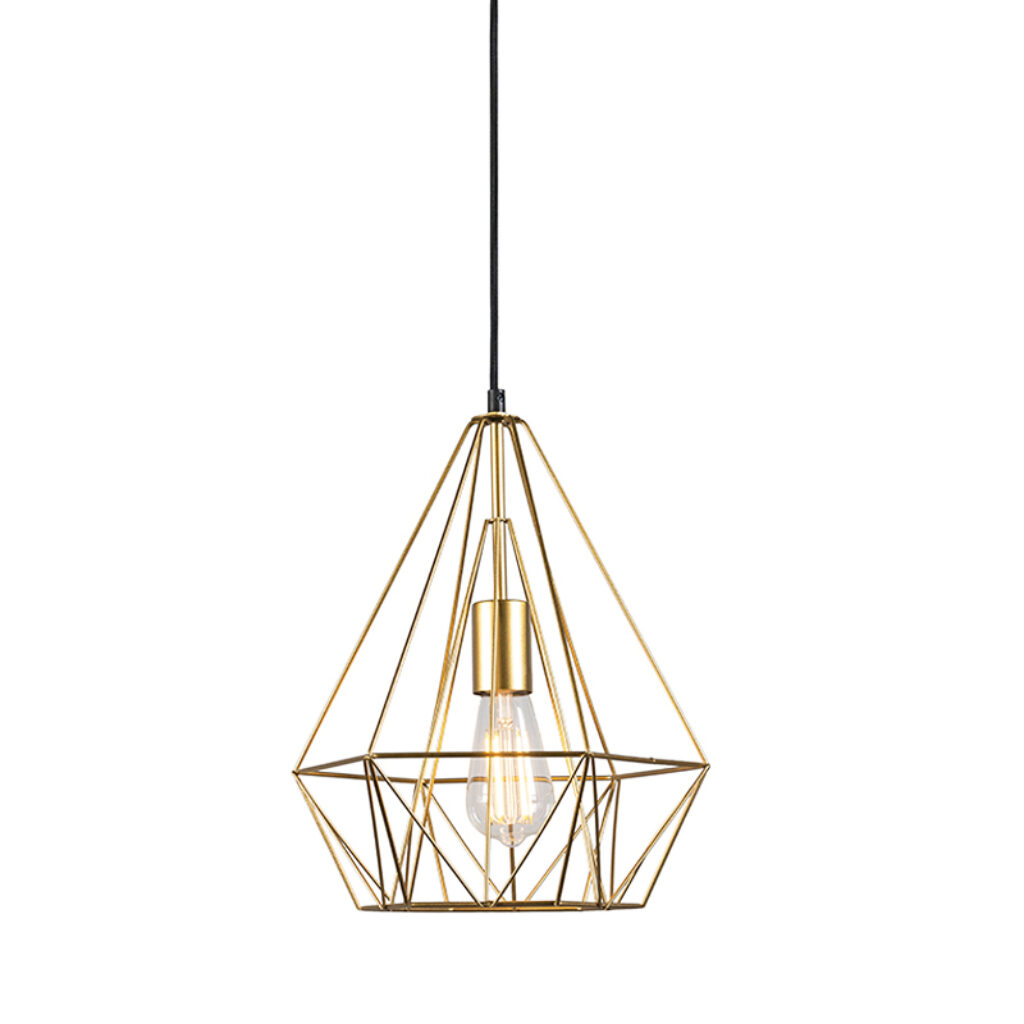 hanglampen Smart hanglamp goud incl. wifi ST64 Carcass Staal Het minimalistische design van de is prachtig en zorgt voor een subtiele sfeervolle toevoeging aan