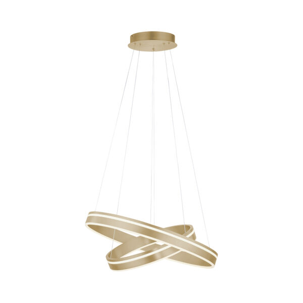 Smart hanglamp messing 2-lichts met afstandsbediening - Ronith - Afbeelding 2