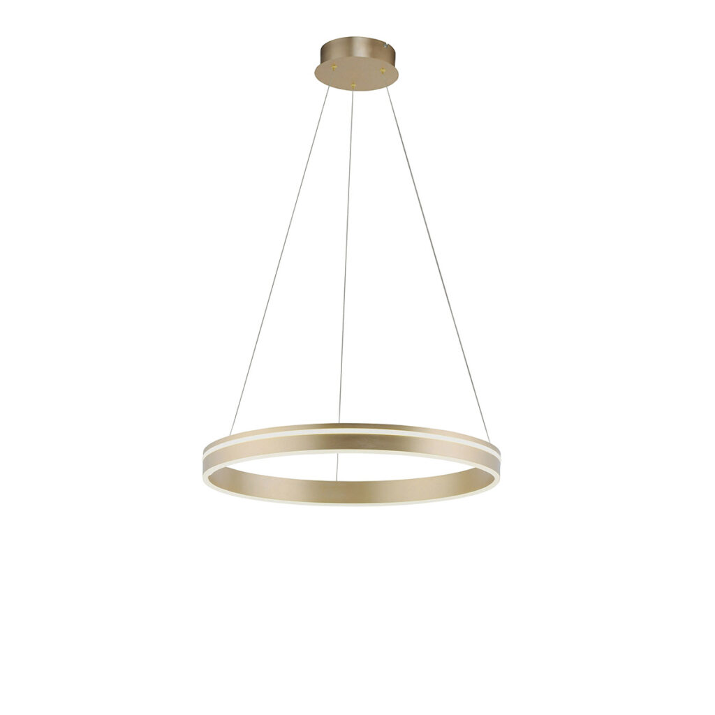 hanglampen Smart hanglamp messing 59 cm met afstandsbediening Ronith Staal