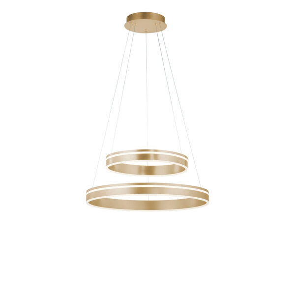 hanglampen Smart hanglamp messing met afstandsbediening Ronith Staal