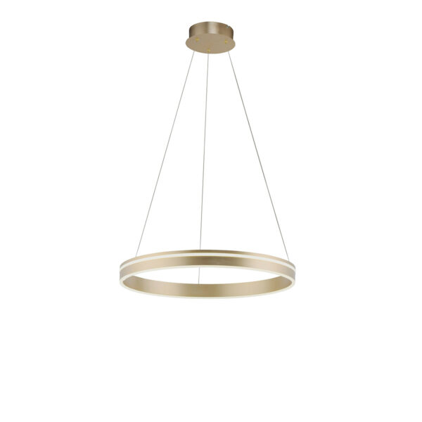 hanglampen Smart hanglamp messing 59 cm met afstandsbediening Ronith Staal