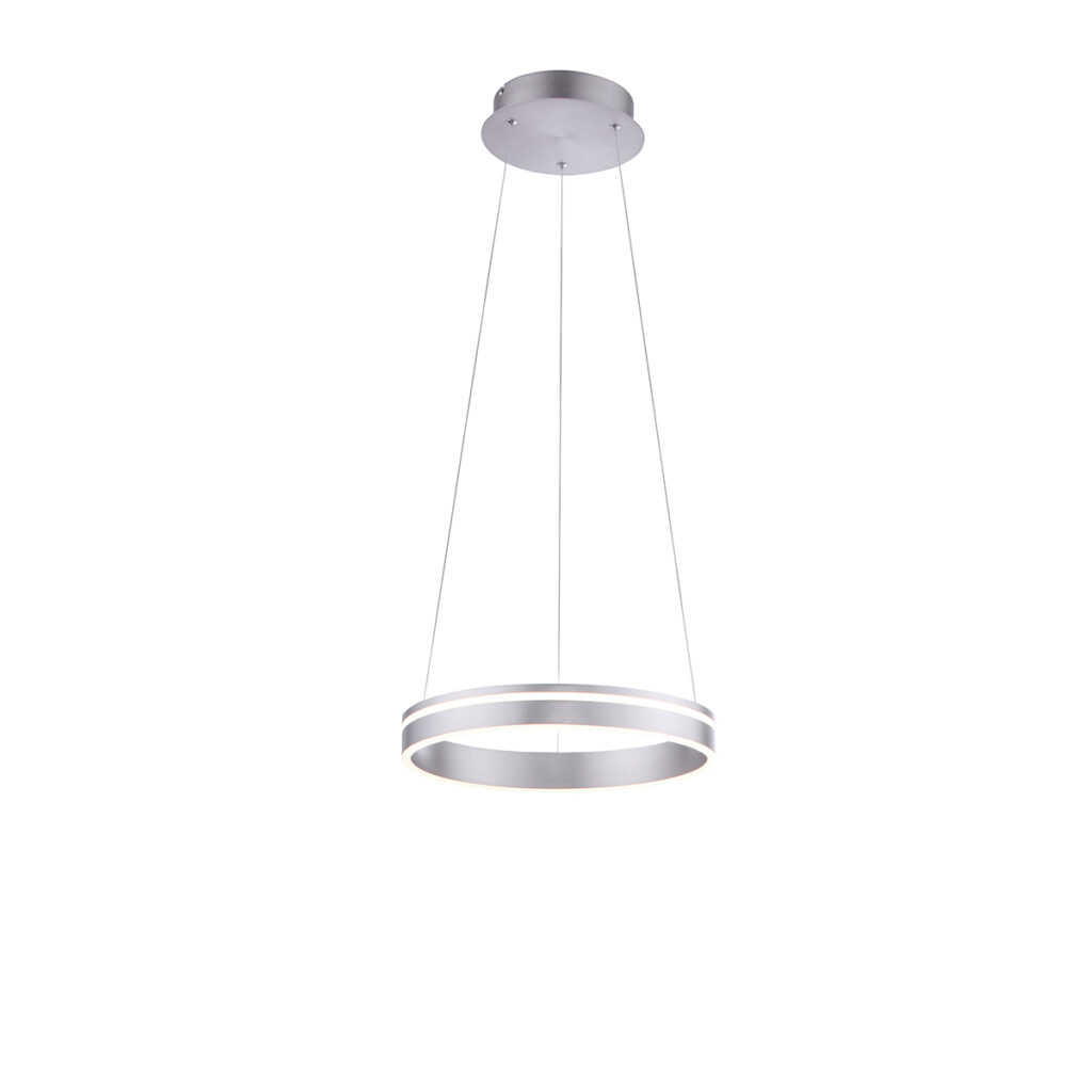 hanglampen Smart hanglamp staal 40 cm met afstandsbediening Ronith Aluminium Staal