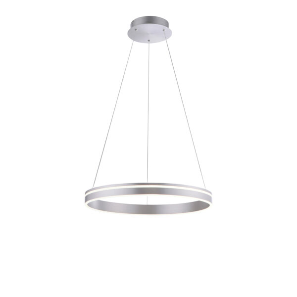 hanglampen Smart hanglamp staal 59 cm met afstandsbediening Ronith Aluminium Staal