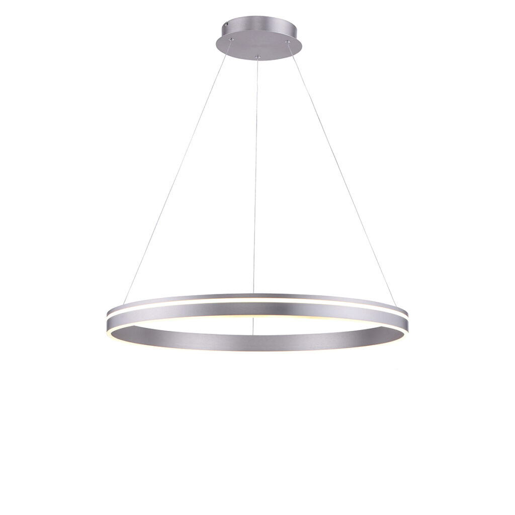 hanglampen Smart hanglamp staal 79 cm met afstandsbediening Ronith Aluminium Staal
