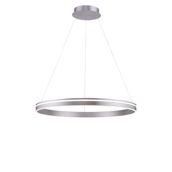 hanglampen Smart hanglamp staal 79 cm met afstandsbediening Ronith Aluminium Staal