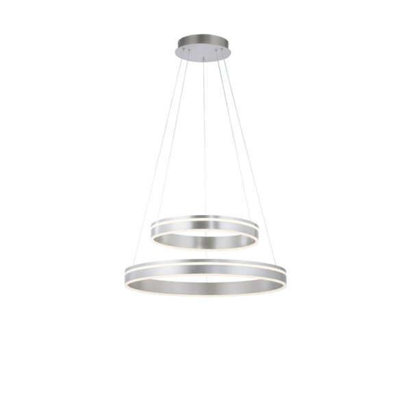 hanglampen Smart hanglamp staal met afstandsbediening Ronith Aluminium Staal