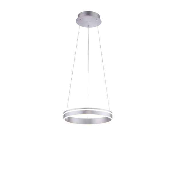 hanglampen Smart hanglamp staal 40 cm met afstandsbediening Ronith Aluminium Staal