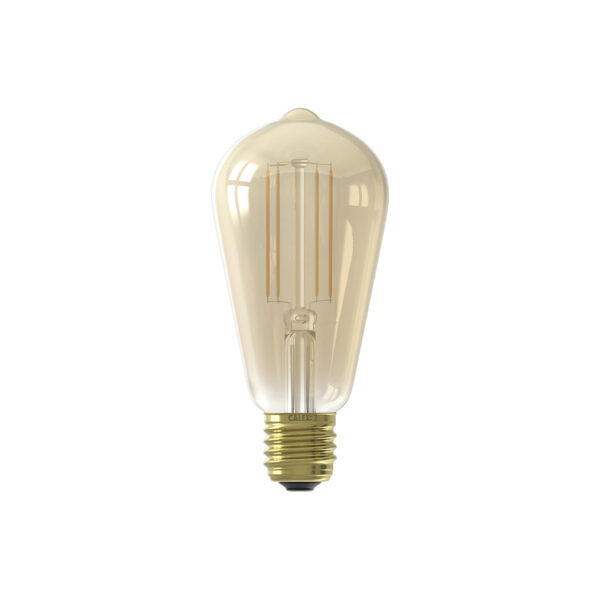 Smart hanglamp zwart met gouden binnenkant 3-lichts incl. Wifi ST64 - Buell - Afbeelding 2