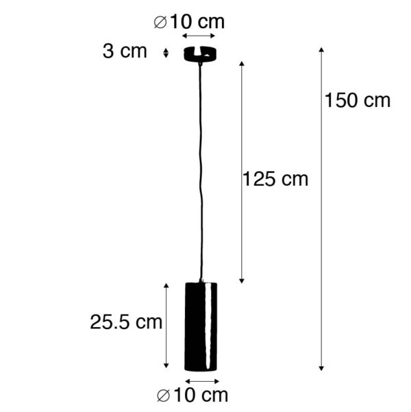 Smart hanglamp zwart incl. WiFi GU10 - Tubo - Afbeelding 3