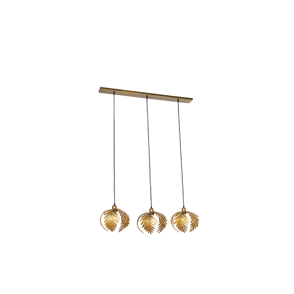 hanglampen Vintage hanglamp goud langwerpig Botanica Staal Ben je toe aan een eyecatcher voor in Dan is wat Zijn opvallende lampenkap die er uit zien als