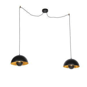 hanglampen zwart met goud Magna Eglip Staal Zwart Weer mooie toevoeging in de familie deze zwarte hanglamp De die er ook aan binnenkant prachtig uitzien een