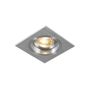 inbouwspots Inbouwspot vierkant aluminium en kantelbaar Chuck Staal Aluminium Deze inbouwspot past in ieder interieur door zijn vierkante basic ontwerp. Hij