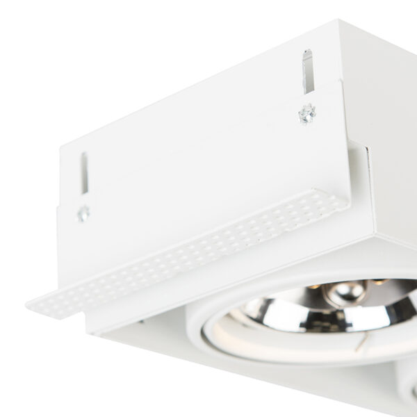 Inbouwspot wit draai- en kantelbaar AR111 Trimless 2-lichts - Oneon - Afbeelding 2