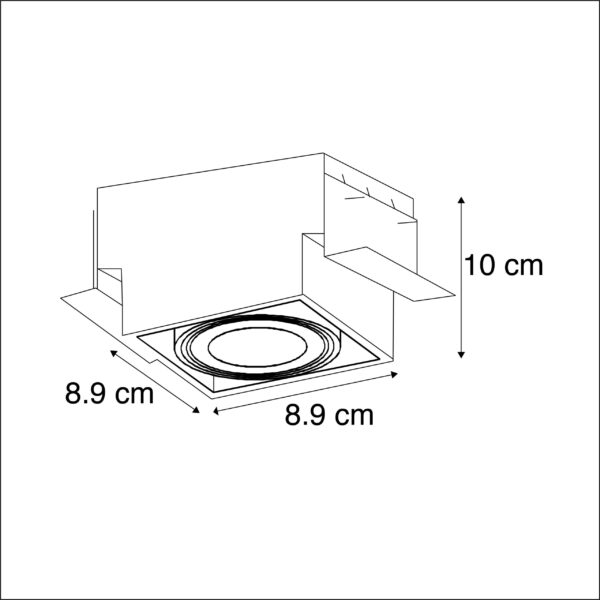 Inbouwspot wit GU10 draai- en kantelbaar trimless - Oneon - Afbeelding 3
