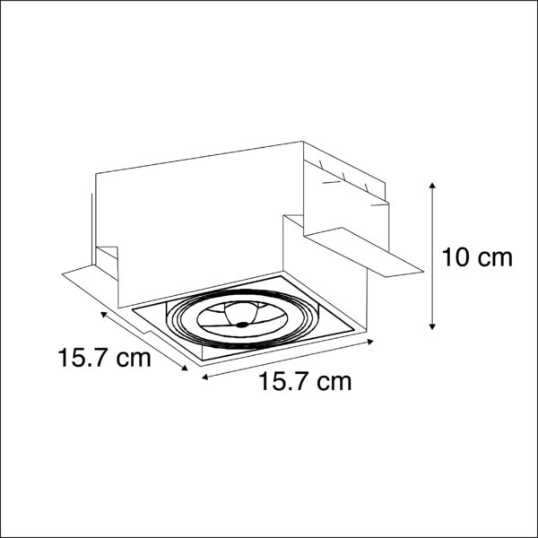 Inbouwspot wit AR111 draai- en kantelbaar trimless - Oneon - Afbeelding 3