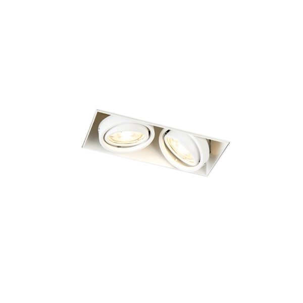 inbouwspots Inbouwspot wit GU10 en kantelbaar trimless Oneon Staal Wit Deze 2 Trimless is de perfecte inbouwspot afgewerkt in een tijdloze witte Dit armatuur