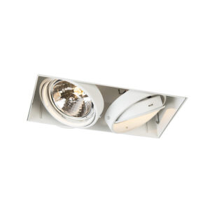 inbouwspots Inbouwspot wit en kantelbaar AR111 Trimless Oneon Staal Wit Deze is de perfecte inbouwspot voor iedereen die een super strak plafond wil hebben. Dit