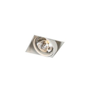 inbouwspots Inbouwspot wit AR111 en kantelbaar trimless Oneon Staal Wit Deze is de perfecte inbouwspot voor iedereen die een super strak plafond wil hebben. Dit