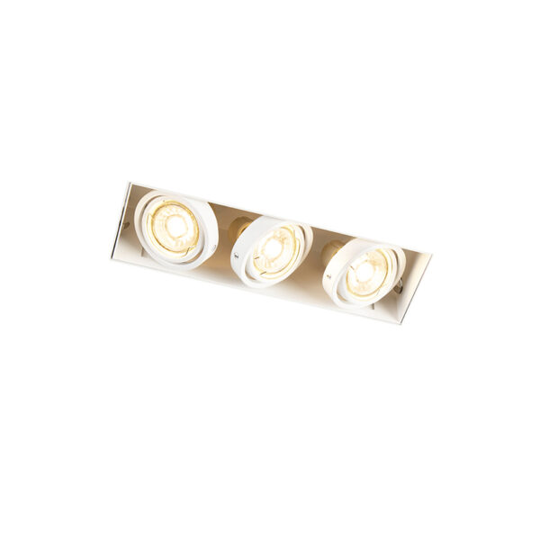 inbouwspots Inbouwspot wit en kantelbaar trimless Oneon Staal Wit Onze is een tijdloze witte spot echte Dit armatuur wat inhoud dat er geen buitenrand om de zit