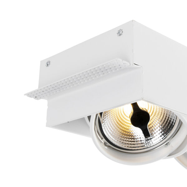 Inbouwspot wit AR111 trimless 3-lichts - Oneon - Afbeelding 2