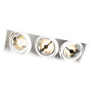inbouwspots Inbouwspot wit AR111 trimless Oneon Staal Wit Deze Trimless is de perfecte inbouwspot voor iedereen die een super strak plafond wil hebben. Dit