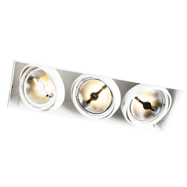 inbouwspots Inbouwspot wit AR111 trimless Oneon Staal Wit Deze Trimless is de perfecte inbouwspot voor iedereen die een super strak plafond wil hebben. Dit
