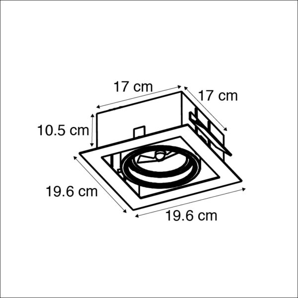 Inbouwspot wit AR111 verstelbaar - Oneon - Afbeelding 3