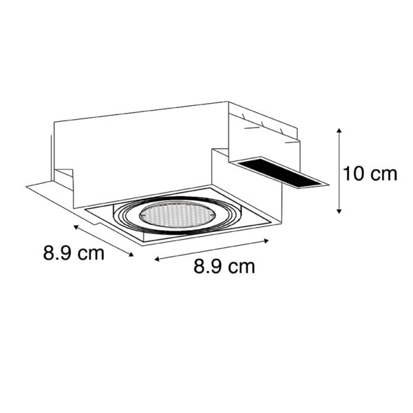 Inbouwspot zwart draai- en kantelbaar Trimless - Oneon Honey - Afbeelding 3