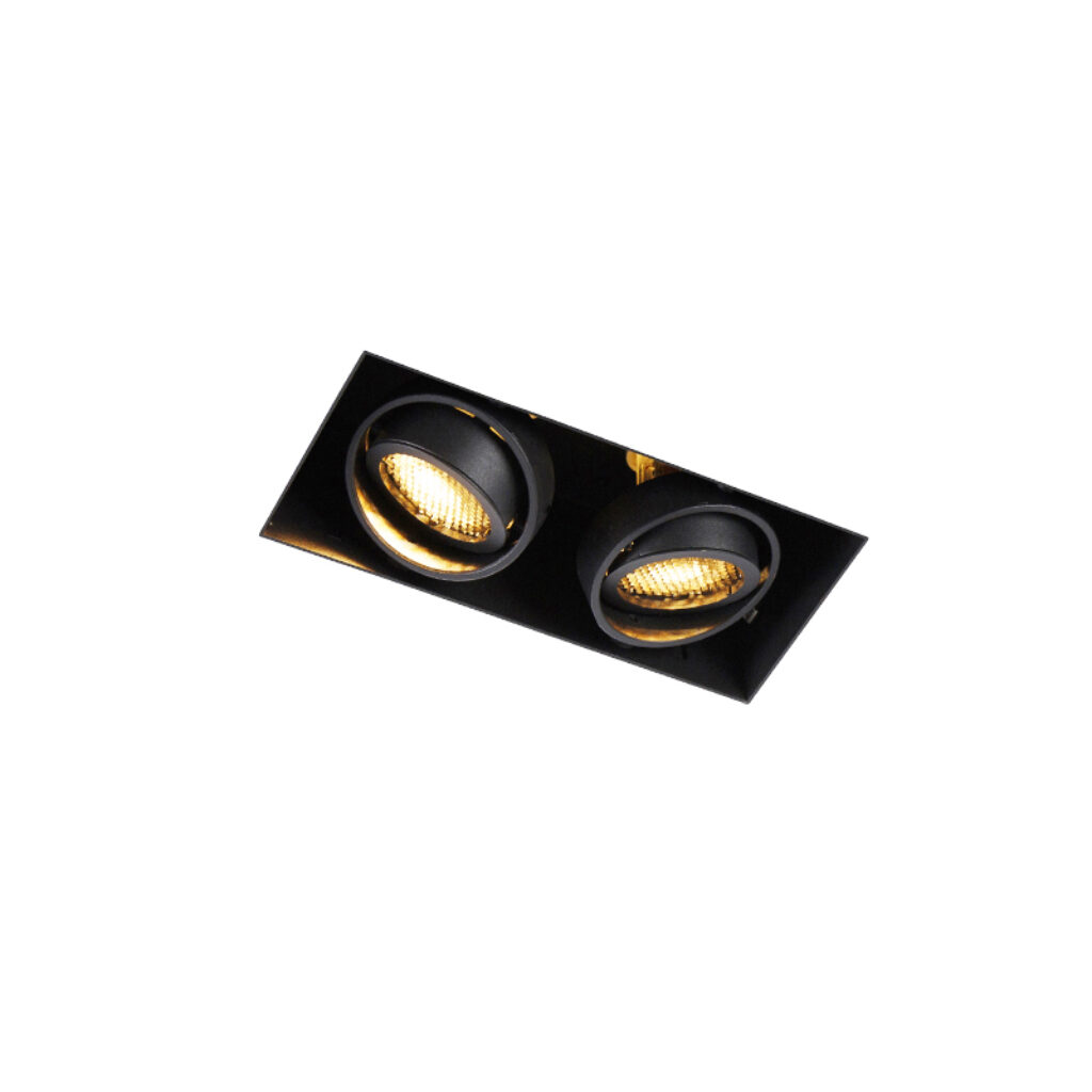 inbouwspots Inbouwspot zwart en kantelbaar Trimless Oneon Honey Staal Zwart is basisverlichting in huis. Dit armatuur wat inhoud dat er geen buitenrand om de