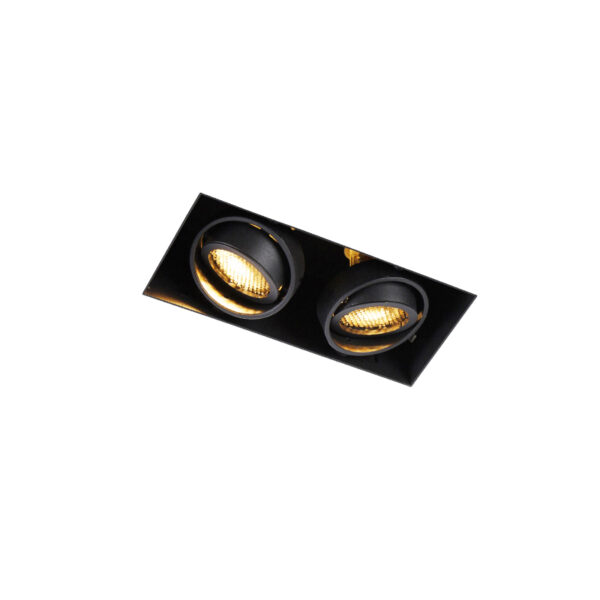 inbouwspots Inbouwspot zwart en kantelbaar Trimless Oneon Honey Staal Zwart is basisverlichting in huis. Dit armatuur wat inhoud dat er geen buitenrand om de